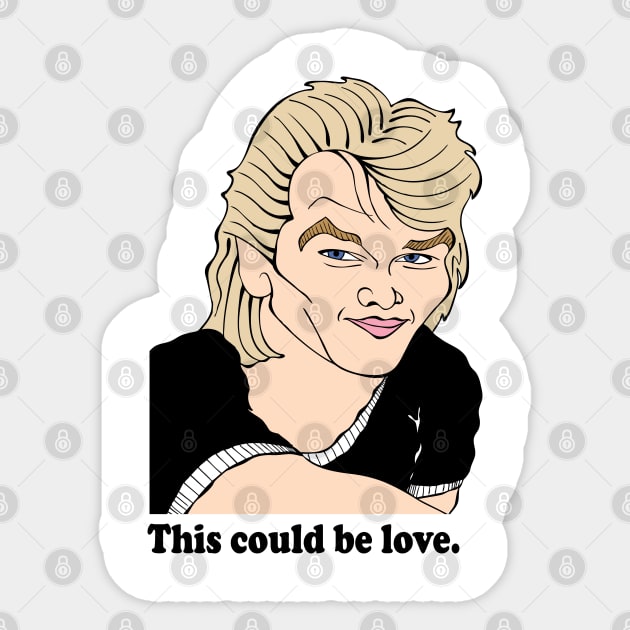 STAR OF DIRTY DANCING AND GHOST Sticker by cartoonistguy